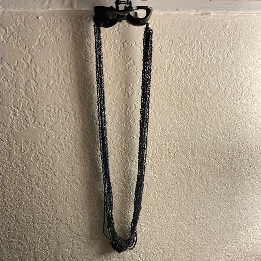 Elegant Black Beaded Necklace